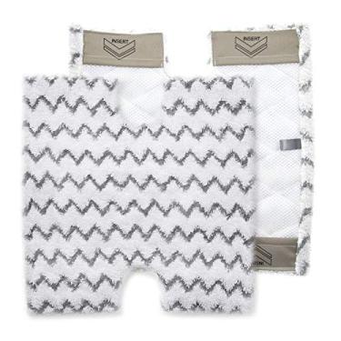 Imagem de BIHARNT Pacote com 2 almofadas de esfregão a vapor Genius compatíveis com o sistema de limpeza de piso rígido Shark Genius S5003D, S6002, S5004Q e Lift-Away Pro Steam Pocket Mop S3973D, peça # XTP184