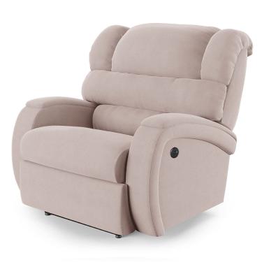 Imagem de Poltrona do Papai Reclinável Napoli Controle Power Elétrico USB Veludo Rosê FH1 - D`Rossi