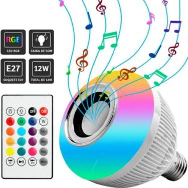 Imagem de Lampada Led Colorida Rgb Com Caixa Musical De Som Bluetooth - HWZ Led