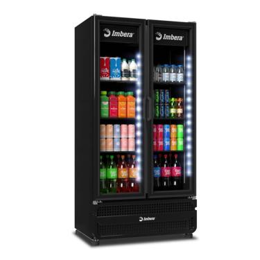 Imagem de Refrigerador Expositor Vertical Imbera Porta Dupla 810 Litros FULL BLACK Bivolt Inverter G326 