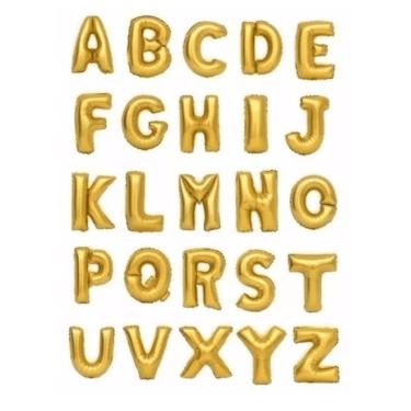 Imagem de BALÃO METALIZADO LETRAS - DOURADO - 40 cm - 1 unidade