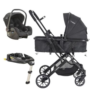 Imagem de Kit Carrinho Zig Zag Kiddo c/ Bebê Conforto e Base Isofix