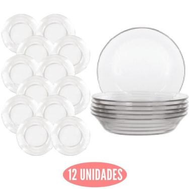 Imagem de 12 Prato Astral Sopa 19,6cm Redondo Restaurante Almoço Nadir - Nadir F