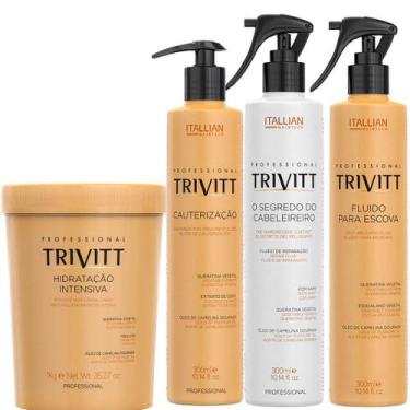 Imagem de Kit Trivitt 4pçs:  Hidratação 1kg+ Cauterização+ O  Segredo do Cabelei