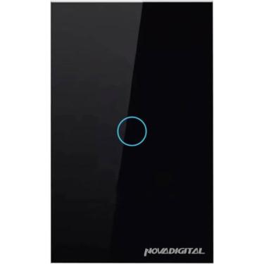 Imagem de Interruptor Inteligente Wifi 1 botões Preto NovaDigital