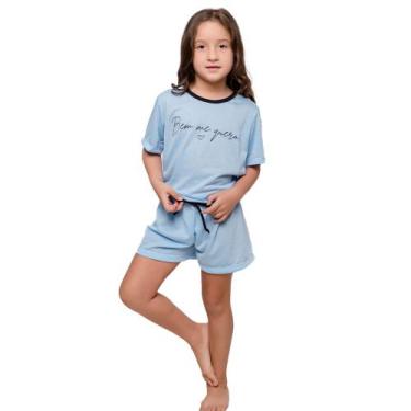 Imagem de Pijama Infantil Kids Para Menina Modelo De Calor Com Estampa Divertida