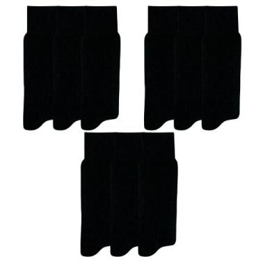 Imagem de Kit Com 9 Pares De Meias Social Mash Poliamida Longa Canelada, Único -