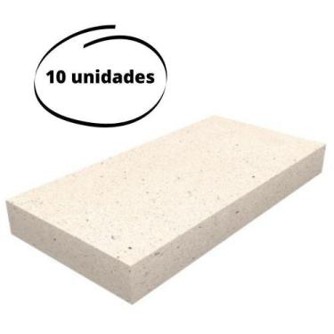 Imagem de 10 Placa Refratária Churrasqueira 11,4 X 23X 2,5Cm - Reframa