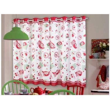 Imagem de Cortina Moranguinho 2,20X1,20 100% Poliéster (Com Ilhós) - Cortilester