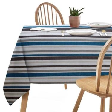 Imagem de Toalha de Mesa Verona Listras Azul - FASTLAR, 140x300cm