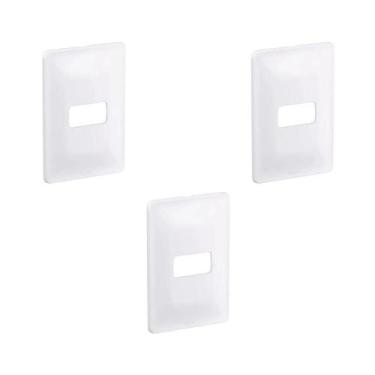 Imagem de Kit 3 Placas 4X2 P 1 Mód Branco C Suporte Zeffia Pial 680181 - Pial Le