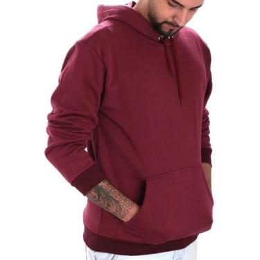 Imagem de Casaco Moletom Confortável e Leve para Treinos e Frio - VRSTORE, Bordô