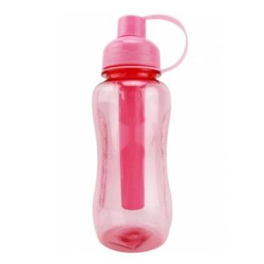 Imagem de Garrafinha Squeeze 600ml com Porta Gelo VG Plus, Rosa