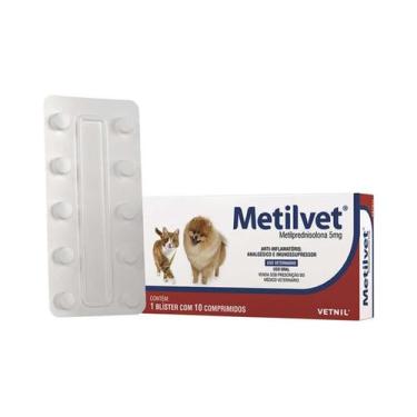 Imagem de Metilvet 5 Mg Para Cães e Gatos 10 Comprimidos - Vetnil, 201
