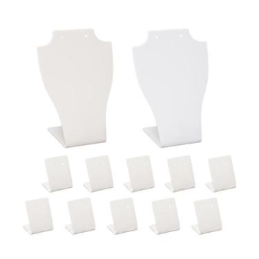 Imagem de Kit vitrine expositores de colares e brincos + brinco pequeno branco -