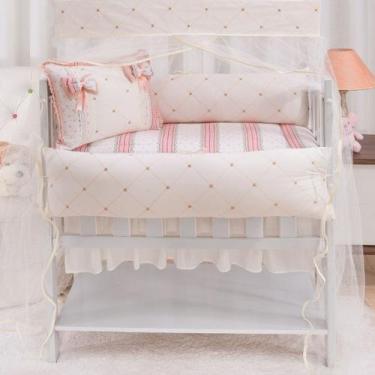 Imagem de Kit Mini Berço 100% Algodão Menina Menino Com Saia Essence - Beatriz B