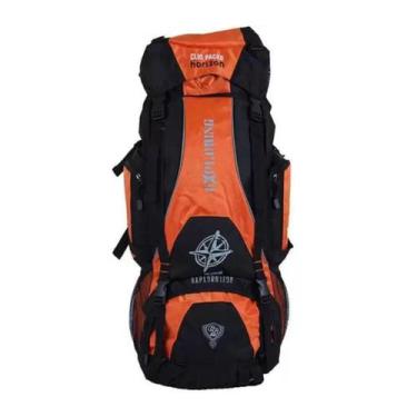 Imagem de Mochila Camping E Trekking 55 Litros Reforçada Trilhas, Laranja