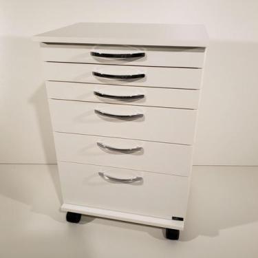 Imagem de Mesa Auxiliar Para Clínicas e Consultórios 05 Gavetas - Deki - Deki Mó