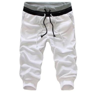 Imagem de Bermuda de moleton masculina saruel skinny B1 - Wooks, Branco, P