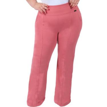 Imagem de Calça Flare Feminina Com Bolsos Cintura Média Plus Size Catwalk, G3, R