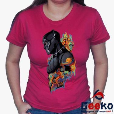 Imagem de Baby Look Pantera Negra 100% Algodão - Wakanda Forever - Black Panther