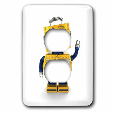 Imagem de 3dRose Lsp_172016_6 Capa de tomada Happy Toy Robot Waving Hello