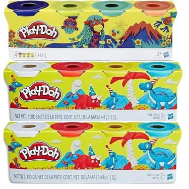 Imagem de Play-Doh Pacote com 12 compostos de modelagem não tóxicos, latas (118 g) (12 latas, 1,36 g)