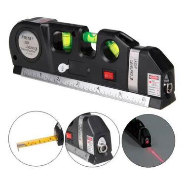 Imagem de Nivelador A Laser 3 Linhas Cruzadas Com Trena Integrada - j&B