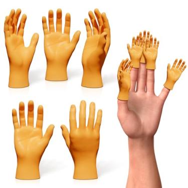 Imagem de Finger Hands 10 Pcs Tiny Hands for Fingers Mini Hands - Small Rubber Hands Puppets Tiny Hands for Your Fingers High Five Left Right Tiny Little Hands - Realistic Little Hand Finger Hands Puppets