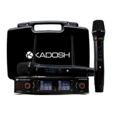 Imagem de Microfone de Mão Duplo Sem Fio Kadosh K502M Dinâmico