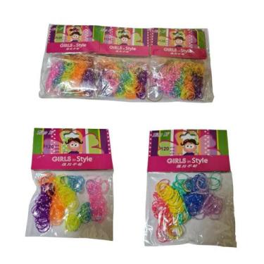 Imagem de 120 Elásticos de Cabelo Silicone Xuxinha Colorida infantil - Lynx prod