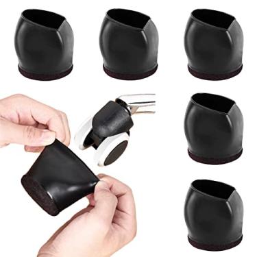 Imagem de Rolha de Roda para Cadeira de Escritório de 2", Rolhas de Roda para Pés de Móveis Rolantes, Porta-Copos de Móveis, Copos de Rodízio de Feltro para Protetores de Piso de Madeira, Rolhas de Cama para Ev