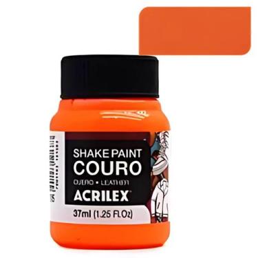 Imagem de Tinta Pinta Couro Shake Paint Acrilex 37ml Natural Sintético, Laranja 