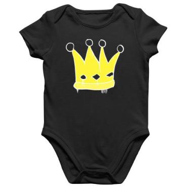 Imagem de Body Bebê Algodão King and Queen Crown - Foca na Moda, Preto, M