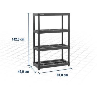 Imagem de Estante plástica 142,0 cm x 91,0 cm x 45 cm EPV 040 VONDER