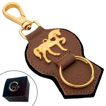Imagem de Chaveiro de Couro Cavalo Marchador com Costura Acabamento - GRANADO AC