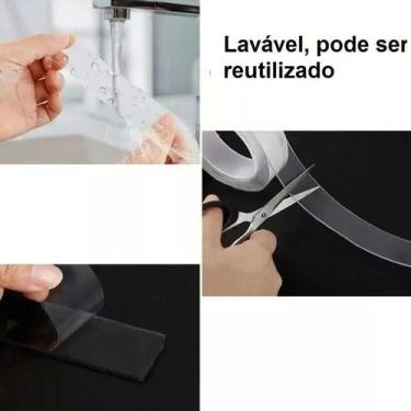 Imagem de Fita Grip Tape Suporte Gel Auto Colante Dupla Face Forte 5m - OEM