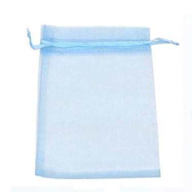 Imagem de Saco Saquinho Organza Tule Liso 21cm x 34cm Pct Com 10un - Sekich, Azu