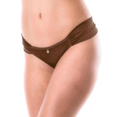 Imagem de Tanga Com Laterais Drapeadas Love Secret 85504 Lenzing Modal, P, Choco