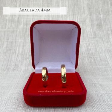 Imagem de Aliança De Moeda Antiga Com Forro De Aço Inoxidável Abaulada 4mm - Ali