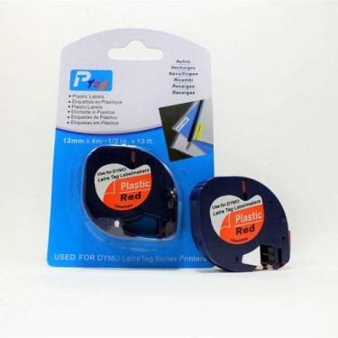 Imagem de Fita Plástica Refil Compatível com 91333 91203 Vermelha 12mm p/ Rotula