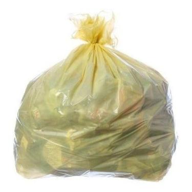 Imagem de Saco Para Lixo Amarelo Reforçado 50 Lt Com 50 Uni - HIGIPACK