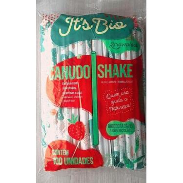 Imagem de Kit 2 Pacotes 200 Canudos Shake Vitaminas Açai Biodegradável - Straw P
