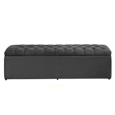 Imagem de Báu calçadeira sapateira Dubai 1.20-Suede Cinza - GAT MAGAZINE