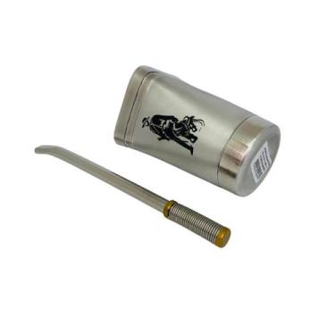 Imagem de Kit tereré cuia copo redondo 300ml alumínio boca quadrada + bomba mola