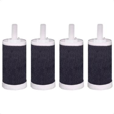 Imagem de Kit 4 Refil Vela Para Filtro de Torneira Carvão Ativado Redução de Clo