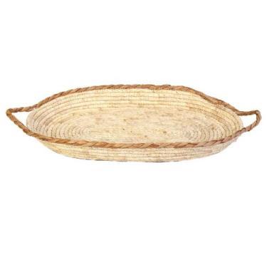Imagem de Cesto Natural de Fibras  com Alça 46X27X5 CM - TodaTreco