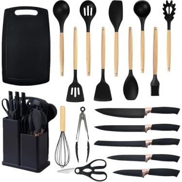 Imagem de Utensílios de Cozinha, 19 Peças - Kit de Silicone Incluído