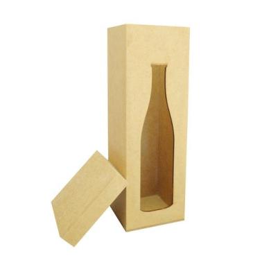 Imagem de Kit 10 Caixa para Vinho Vazada 32,5x9,5x9,5 Mdf Madeira - ATACADÃO DO 
