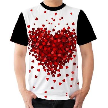 Imagem de Camiseta Camisa Ads  Coração Vermelho Amor Dia dos Namorados 2 - Fabri